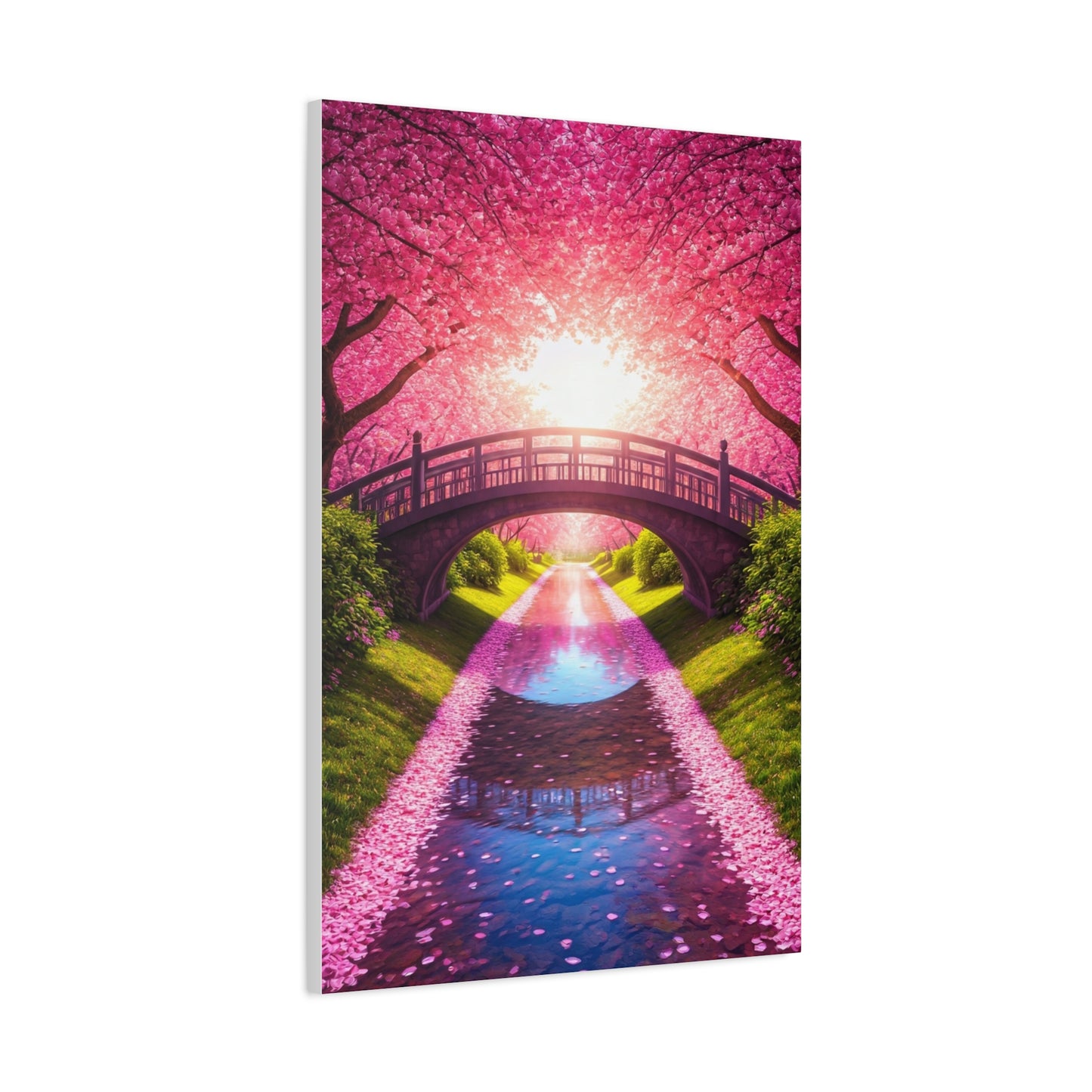 Sakura Bridge Reflection at Sunrise Wall Art & Canvas Prints