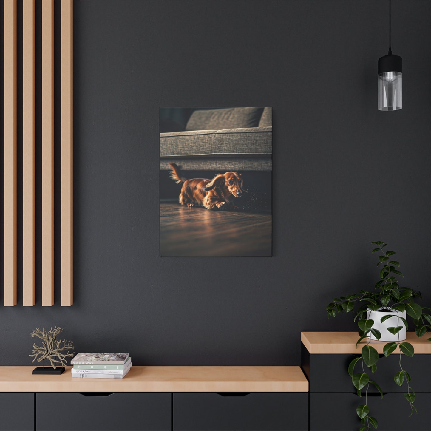 Playful Dash Dachshund Wall Art & Canvas Print