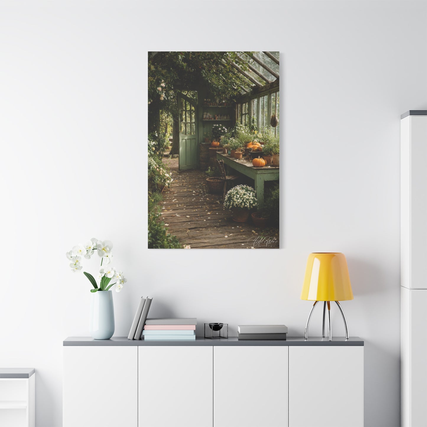 Farmhouse Greenhouse Harvest Interior Wall Art & Canvas Print
