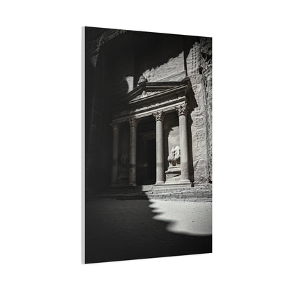 Petra Rock-Cut Temple Shadows Wall Art & Canvas Prints