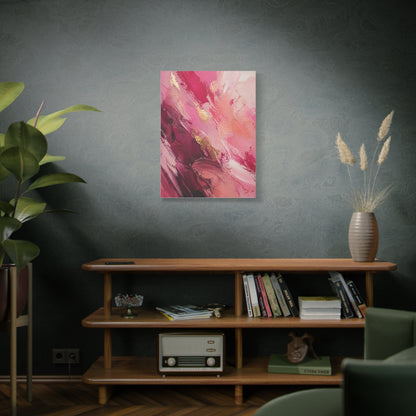 Pink Abstract Expressionist Brushstroke Wall Art & Canvas Print