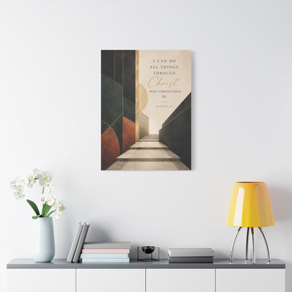 Philippians 4:13 Modern Perspective Scripture Wall Art & Canvas Print