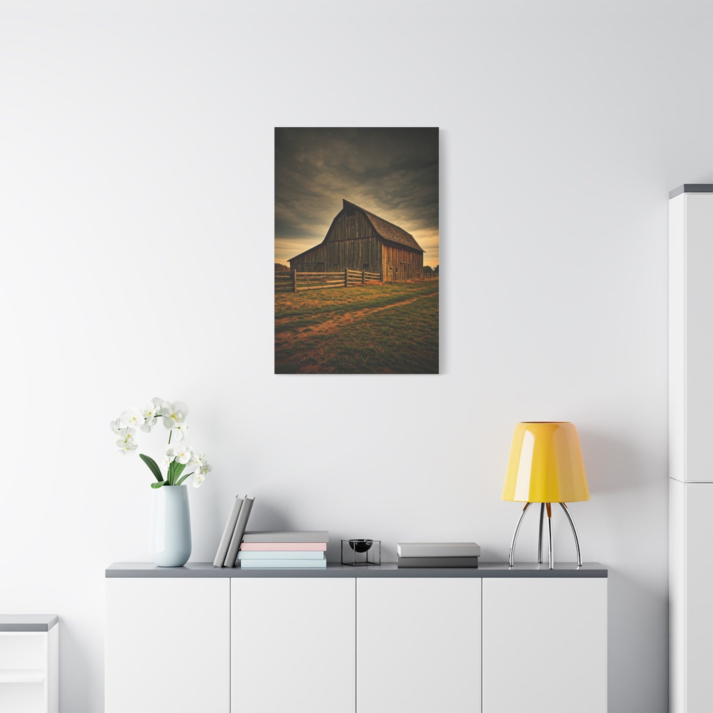 Stormy Horizon Rustic Barn Wall Art & Canvas Prints
