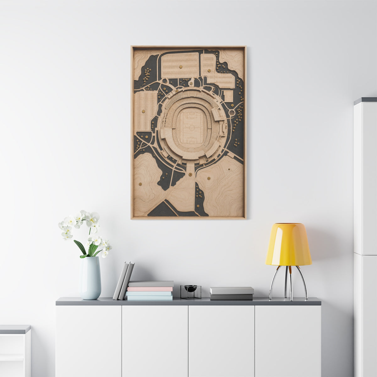 Topographic Stadium Map Sports Wall Art & Canvas Print