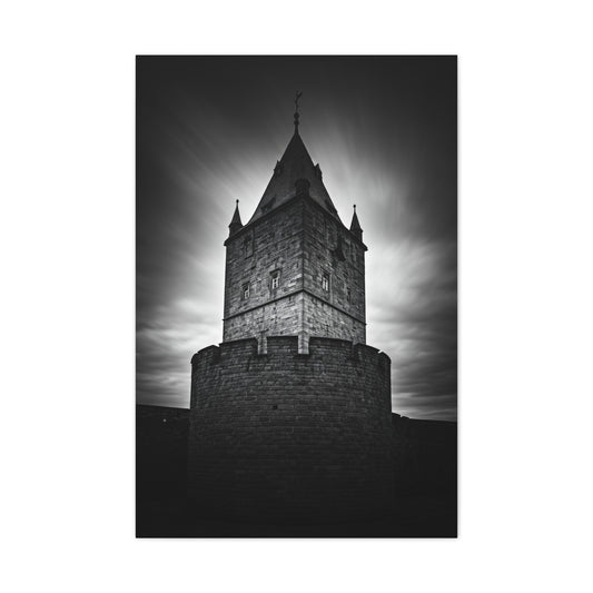 Gothic Fortress Tower Under Dramatic Skies Wall Art & Canvas Prints