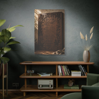 Trust in the Lord Carved Wood Plaque Wall Art & Canvas Print