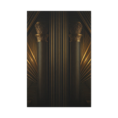 Golden Pillars Art Deco Grandeur Wall Art & Canvas Prints