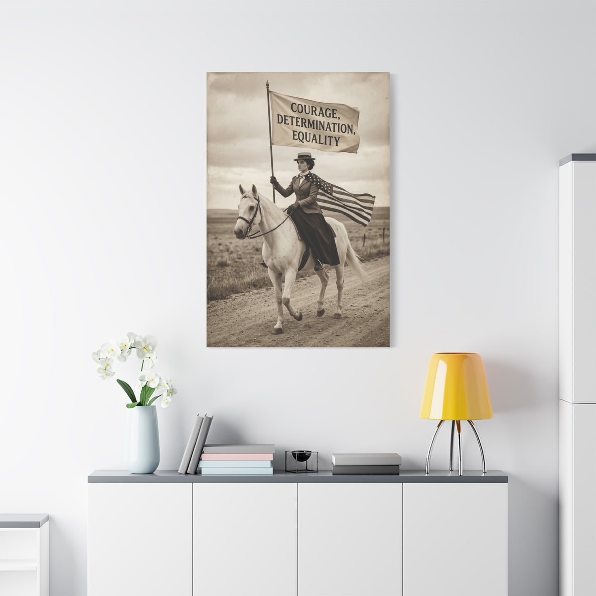 Suffrage Rider Equality Statement Wall Art & Canvas Print