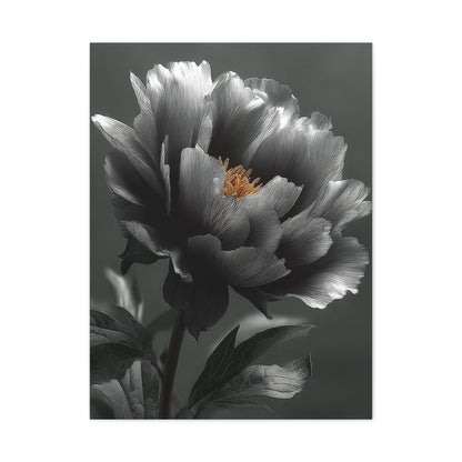 Silver Peony Fine Art Floral Wall Art & Canvas Print