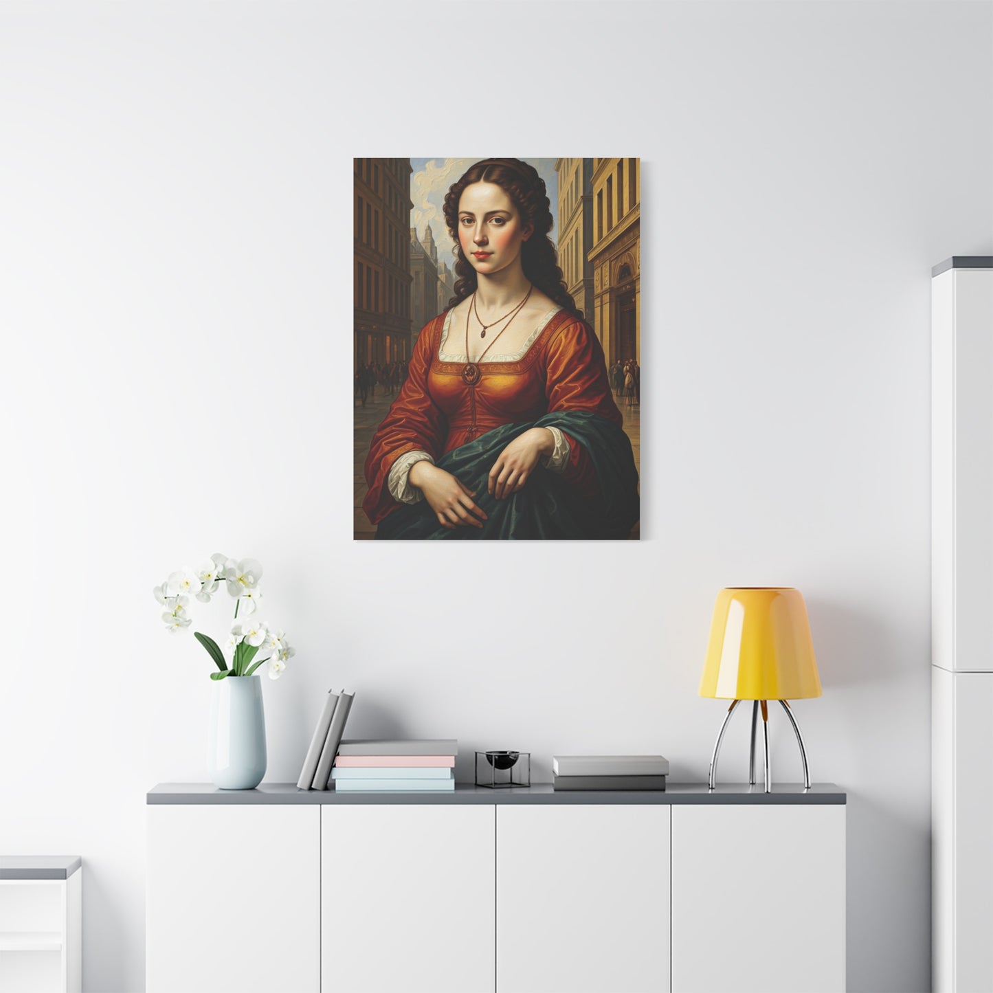 Renaissance Elegance Woman Portrait Wall Art & Canvas Print