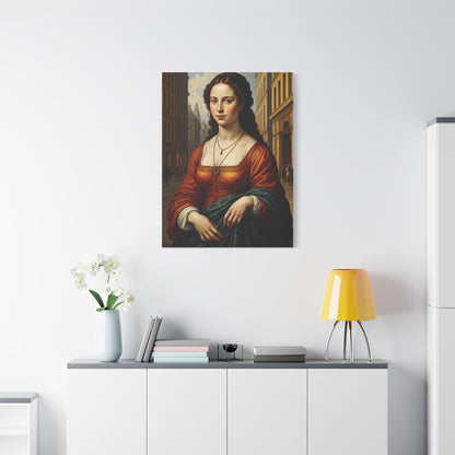 Renaissance Elegance Woman Portrait Wall Art & Canvas Print