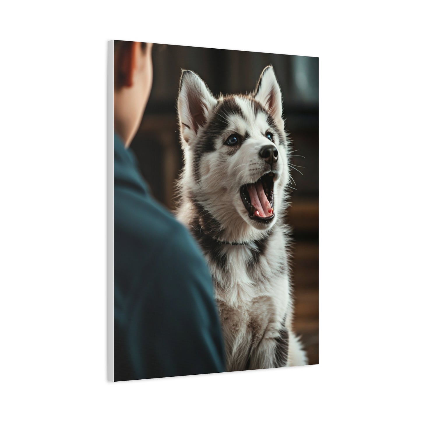 Joyful Howl Husky Wall Art & Canvas Print