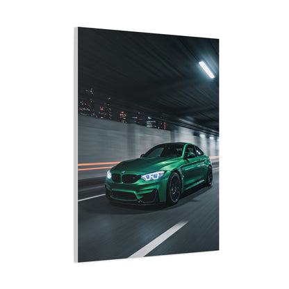 BMW M4 City Tunnel Motion Blur Wall Art & Canvas Prints
