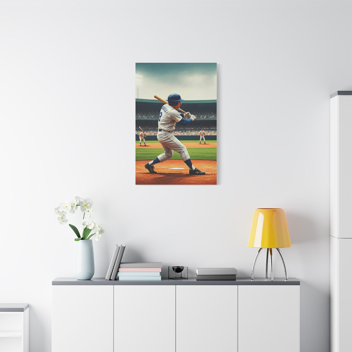 Classic Batter Swing in Stadium Action Wall Art & Canvas Prints