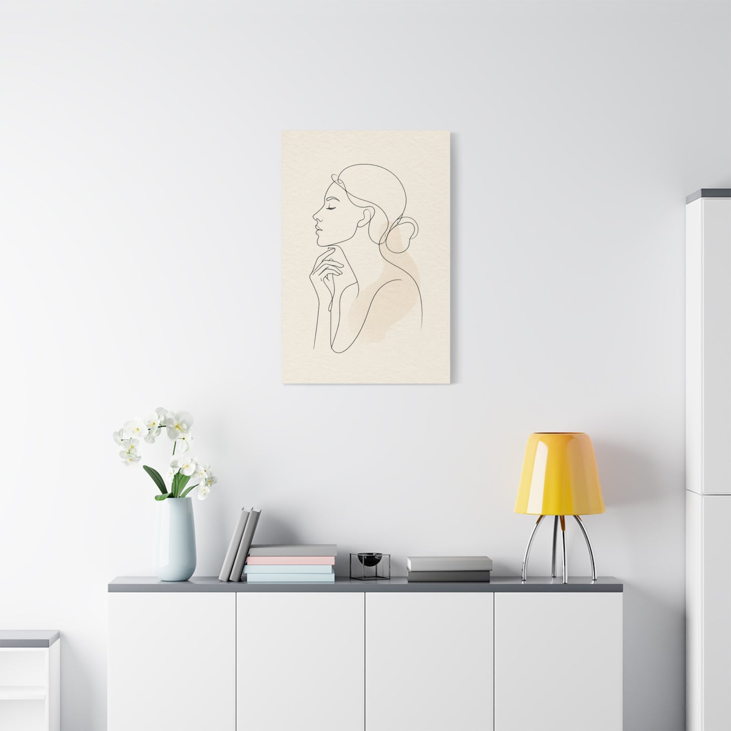 Minimal Continuous Line Portrait Wall Art & Canvas Print