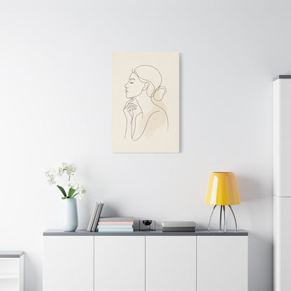 Minimal Continuous Line Portrait Wall Art & Canvas Print