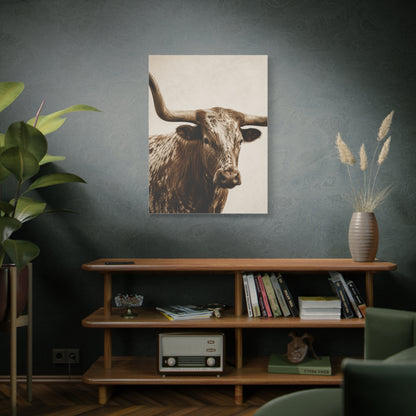 Texas Longhorn Heritage Portrait Wall Art & Canvas Print