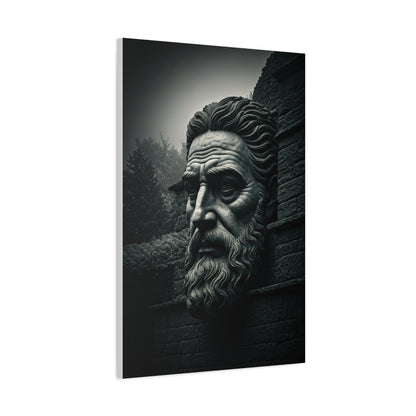 Ancient Stone Philosopher Bust Wall Art & Canvas Prints