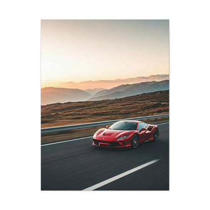 Ferrari F8 Tributo Winding Mountain Highway Wall Art & Canvas Prints