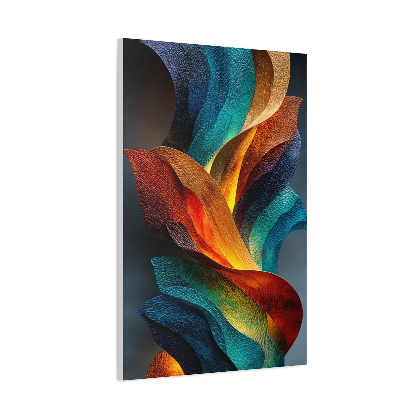 Textured Abstract Lava-Flow Ribbons Wall Art & Canvas Print