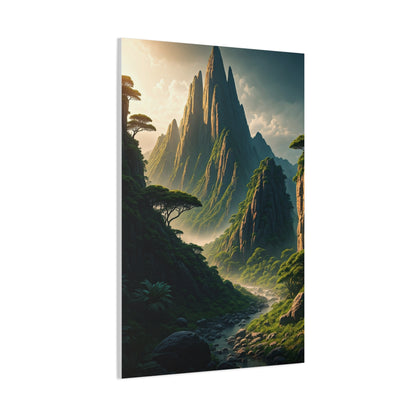 Mystical Mountain Valley Landscape Wall Art & Canvas Prints
