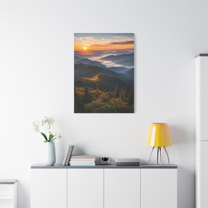 Great Smoky Mountains Sunrise Panorama Wall Art & Canvas Print