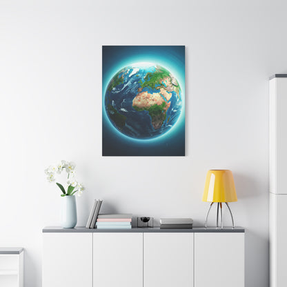 Glowing Earth from Space Wall Art & Canvas Prints