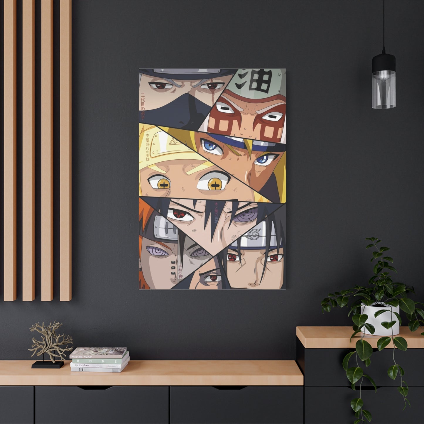 Naruto Epic Shinobi Eyes Collage Poster Wall Art & Canvas Print
