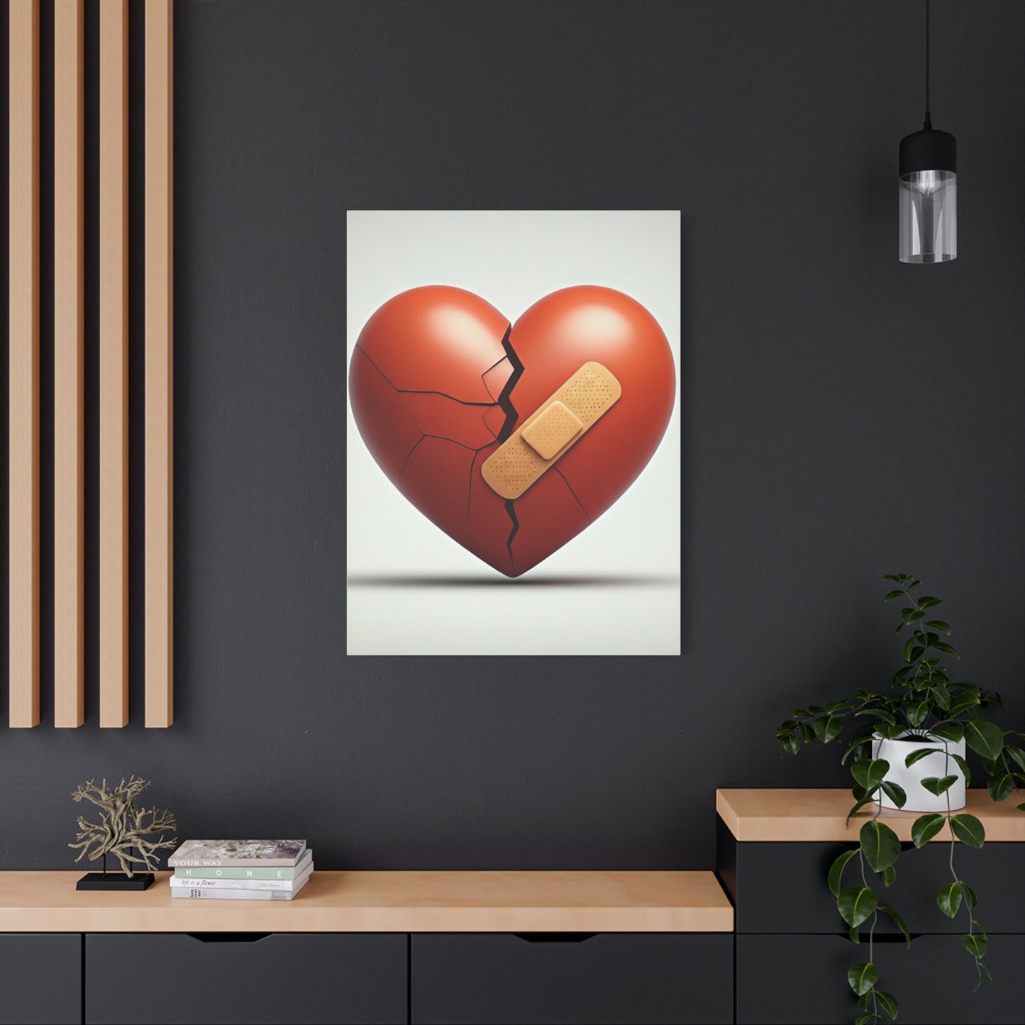 Patched Heart Wall Art & Canvas Prints