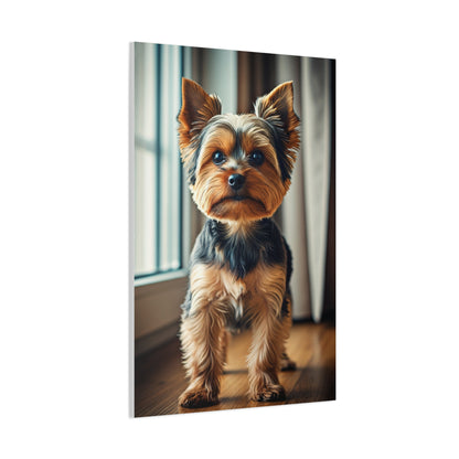 Window Light Yorkie Portrait Wall Art & Canvas Print