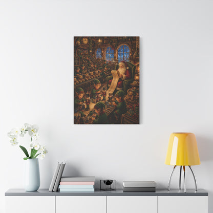 Cozy Traditional Santa Workshop Wall Art & Canvas Print