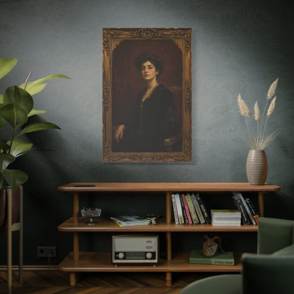 Victorian Portrait Lady in Gilded Frame Wall Art & Canvas Print